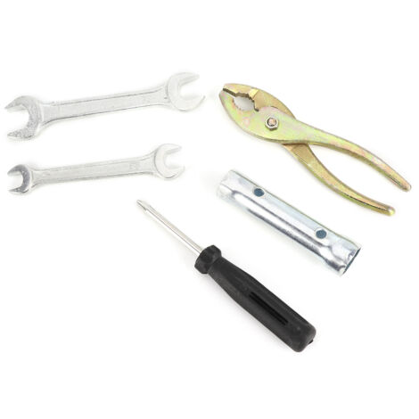 Kit de herramientas de reparación de motocicletas, llave ajustable, destornillador, alicates, juego de enchufe de bujía Universal