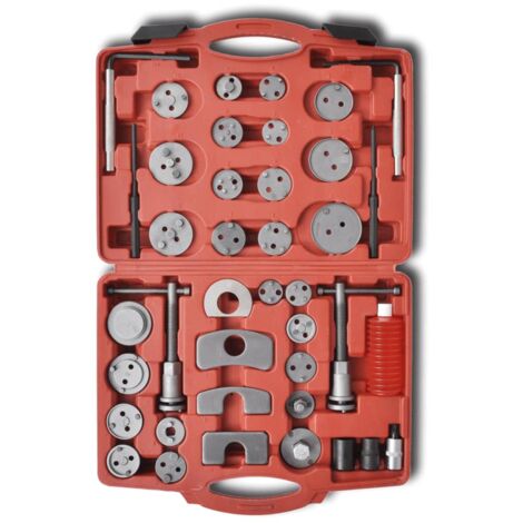 Kit de herramientas de roscado de pistón de pinza, 40 piezas, herramientas de taller de garaje 020004041
