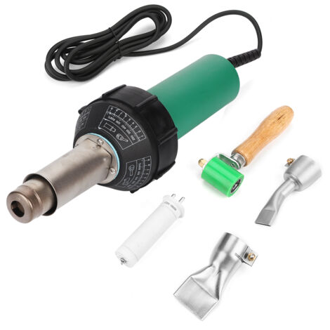 Kit de herramientas de soldadura de soldador eléctrico de 1600 W y 220 V, boquilla de soldadura grande y pequeña, enchufe de la UE