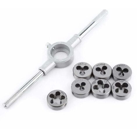 Kit de herramientas manuales para roscado de roscas externas (8 piezas)