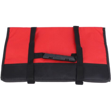 Kit de herramientas multifuncional Oxford resistente - Bolsa con ruedas con múltiples bolsillos, gran capacidad para trabajos eléctricos - Rojo