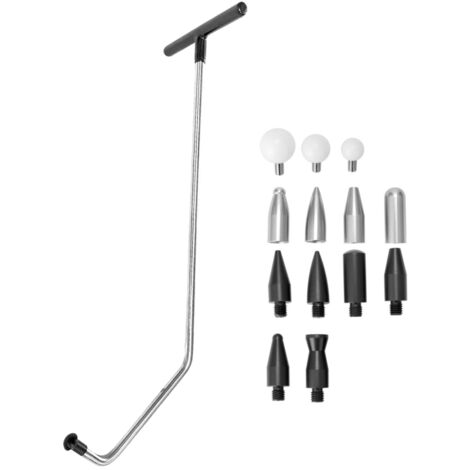 Kit de herramientas para la reparación de abolladuras sin pintura, que incluye palancas y varias brocas de repuesto para reparar abolladuras y daños por granizo.