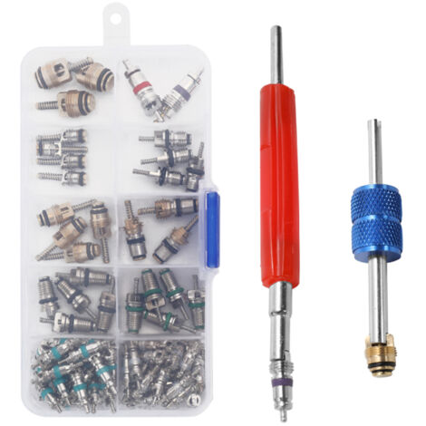 Kit de herramientas para la reparación y desmontaje de válvulas de aire acondicionado para automóviles: sellado preciso, reemplazo, mantenimiento, protección contra la corrosión y la presión.