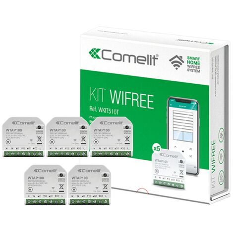 Kit de hogar inteligente Comelit Wi-Fi para gestión de persianas 2 salidas WKIT510T
