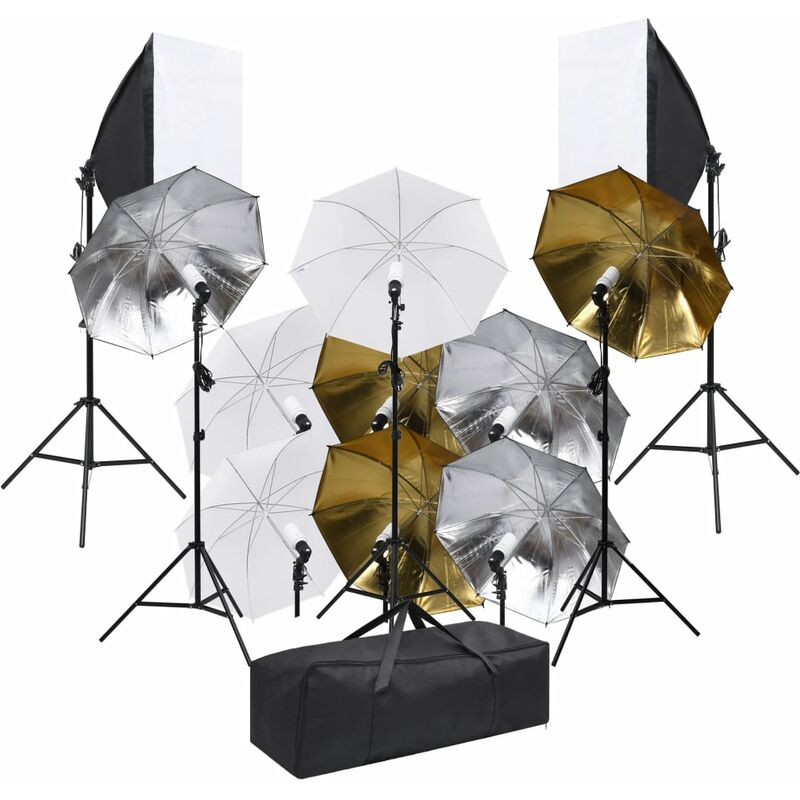

Kit de iluminación de estudio de fotografía y softboxes