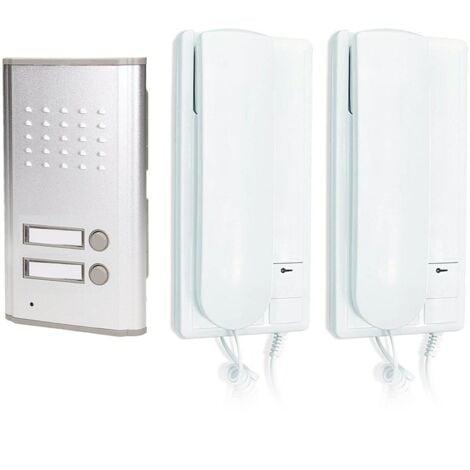 HOUSECURITY KIT DE INTERCOMUNICACIÓN EXTERIOR DÚPLEX CON PULSADOR DE APERTURA DE PUERTA