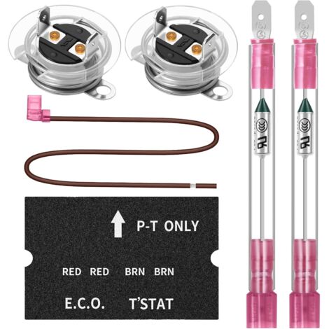 Kit de interruptor térmico para calentador de agua de RV - Conjunto de termostato ECO - Compatible con los modelos Atwood 91447 93866  GCH6-4E GCH6-6E G6A-7E G6A-8E GC6AA-9E GCH10A-2E G610-3E GH610-3E