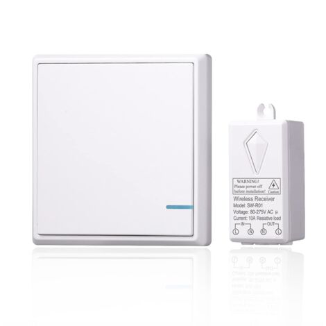 Kit De Interruptor Y Receptor De Luz Inalámbrico, Mando A Distancia ON OFF Sin WiFi Ni Cableado Necesario Para Luces Lámparas LED Ventiladores Electrodomésticos