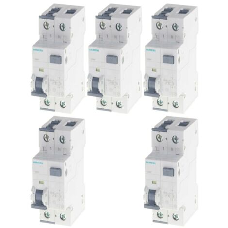 Kit de interruptores diferenciales Siemens 20A 1P+N 30MA 4,5KA 5SU13531KK20