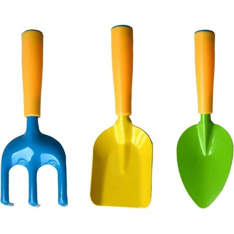Kit de jardinage robuste, ensemble d'outils de jardin pour enfants, outils à main de jardinage extérieur avec poignée, pour ameublir le sol, désherber,