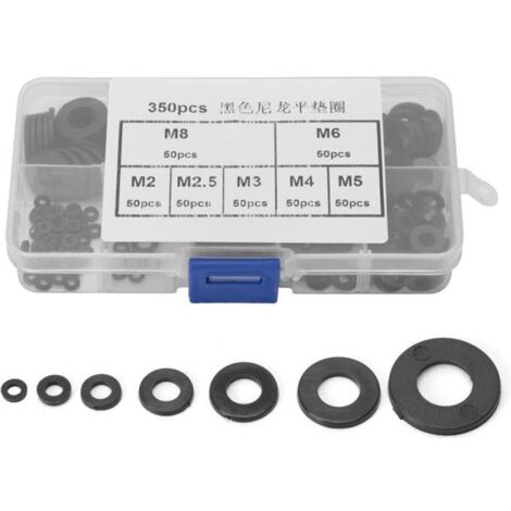 Kit de joint plat, rondelle plate en plastique de 7 tailles, tampons en nylon pour la plomberie