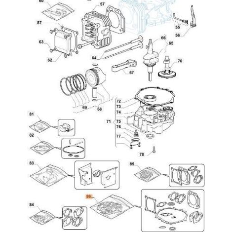 KIT DE JOINTS D'ORIGINE EMAK G118550450E1