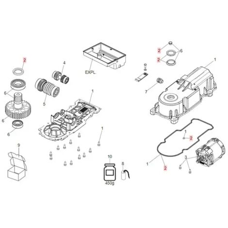 Kit de joints FAAC 63003398 pour moteur 770N 2020