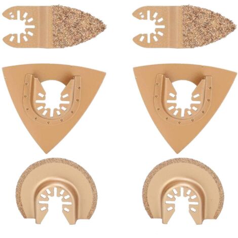 Kit de lames de scie 6 pièces, lames d'outil oscillantes, kit d'accessoires de lames de scie multi-outils oscillantes, lames de scie oscillantes multifonctionnelles outil fournitures de travail du boi