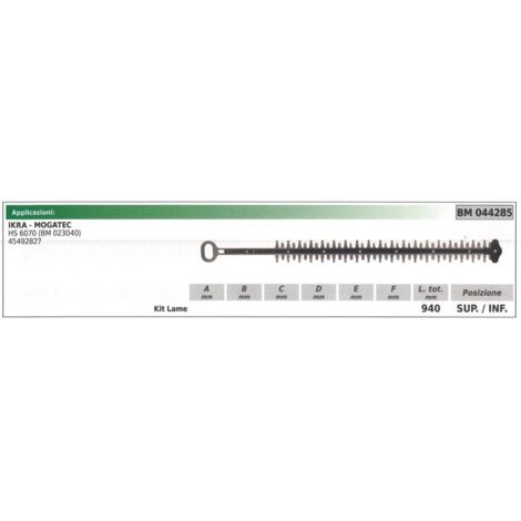 Kit de lames supérieures / inférieures IKRA pour le taille-haie HS 6070 044285