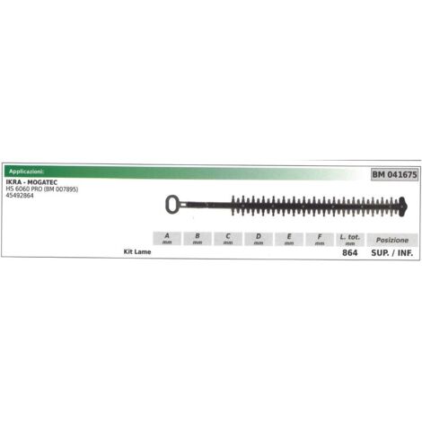 Kit de lames supérieures / inférieures IKRA pour taille-haie HS 6060 041675