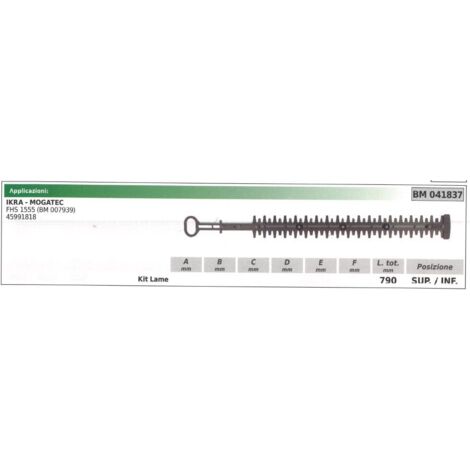 Kit de lames supérieures / inférieures IKRA Taille-haie FHS 1555 041837