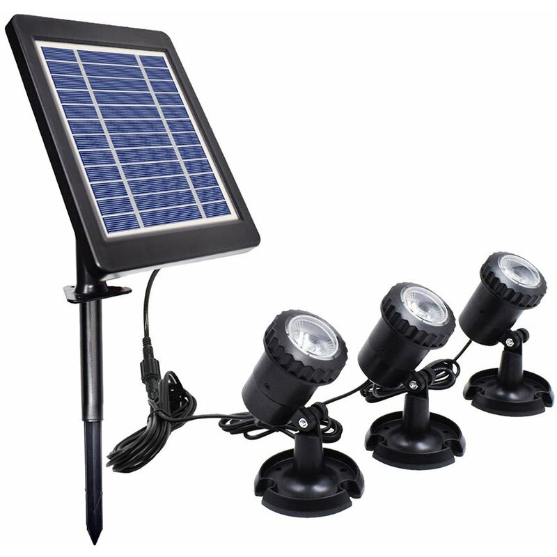 

Kit de lampara LED de buceo subacuatico con energia solar, resistencia al agua IP68, bateria recargable incorporada de alta capacidad 2200,blanco