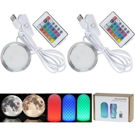 Kit de lampe LED RGB avec télécommande 001 avec mémorisation des paramètres de couleur en cas de panne de courant pour bambou Lab H2D/X1/P1P/A1 mini avec fonction de mémorisation des couleurs