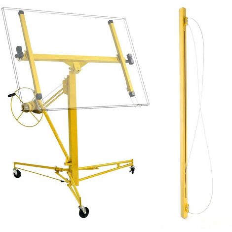 Kit de levage XXL jaune avec extension de 140 cm pour panneaux et plaques de plàtre