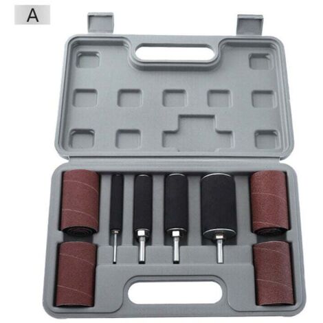 Kit de lijadora de tambor, juego de herramientas para lijadora de tambor, mangas de lijado para husillo, 20 piezas con estuche para taladro