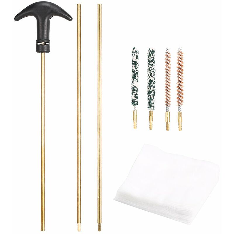 

Kit de limpieza de barril de caza Juego de esponja de algodon con cepillo Tornado de 4,5 MM / 5,5 MM