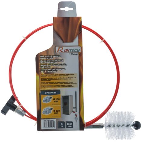 Kit de limpieza para estufas de pellets Cable de 3 metros
