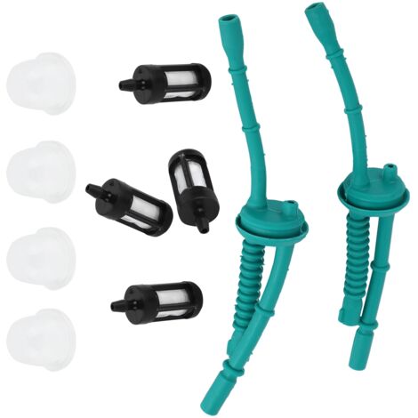 Kit de llenado de carburador para motosierra: 4 filtros de combustible, 2 mangueras y 4 bombillas de cebado - Accesorio de jardinería