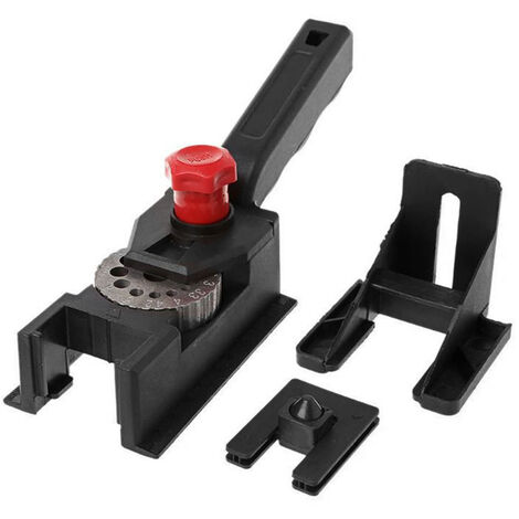 Kit de localizador de agujeros Juego de herramientas de posicionador de agujeros Kit de plantilla para carpintería Guía de carpintería de perforación de agujeros de bolsillo de madera (Negro)
