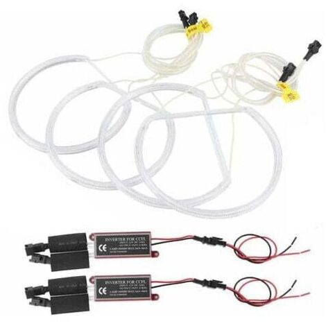 Kit de luces Angel Eyes para coche, CCFL blanca de alta intensidad, compatible con BMW E46