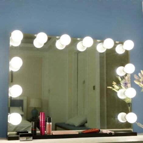 Kit de Lumière de Miroir - lampe pour miroir cosmétique lampe de coiffeuse table 10 ampoules LED lampe de coiffeuse
