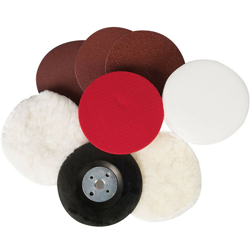Kit de lustrage poncage polissage de diametre 115 filetage m14