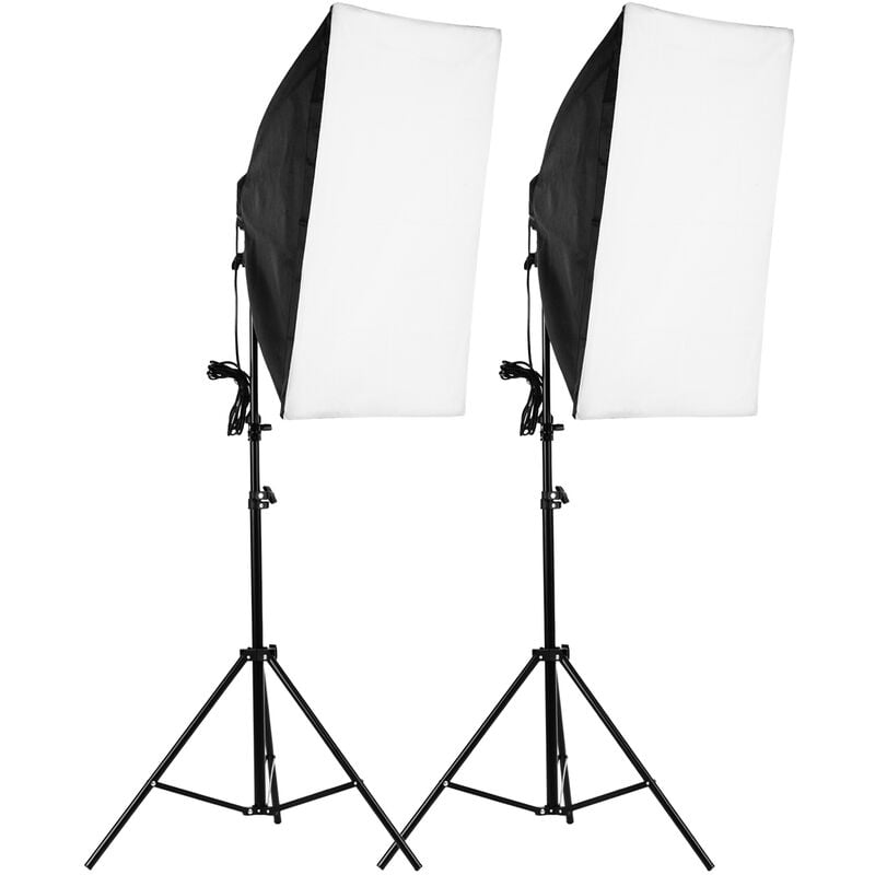 

Kit de luz para fotografia de estudio profesional Andoer que incluye cajas de luz de 50 * 70 cm * 2 tomas de luz 4 en 1 * 2 bombillas de luz de 45 W