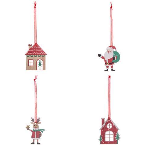 Kit de madera para temas navideños 12 piezas TRADI - Feeric lights & christmas