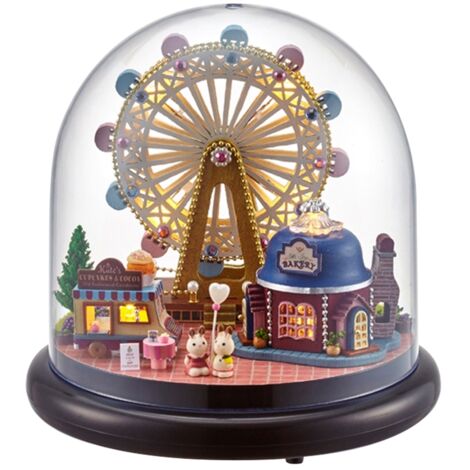 Kit de Maison Miniature avec LED pour Décoration de Noël et Cadeau Créatif DIY