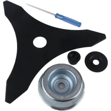 Kit de mantenimiento con cuchilla de desbrozadora 3T y adaptador para cuchilla de cortacésped, accesorios para maquinaria de jardinería.