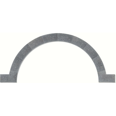 Kit de margelles pour escalier roman Pierre Naturelle Sinai - R150x30x3 cm - Bord rond - Gris