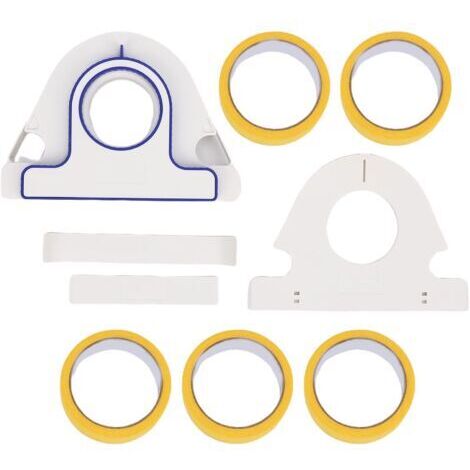 Kit de masquage portable (6 pièces) : 5 rouleaux de ruban de masquage de 25 mm de largeur + distributeur manuel de peinture en aérosol, adapté aux portes, fenêtres et armoires