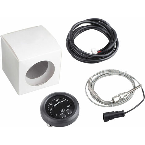 Kit de medidor de temperatura de gases de escape, pirómetro con Dial negro 1800 F, medidor de temperatura fino, medidor de temperatura para transmisión de aceite