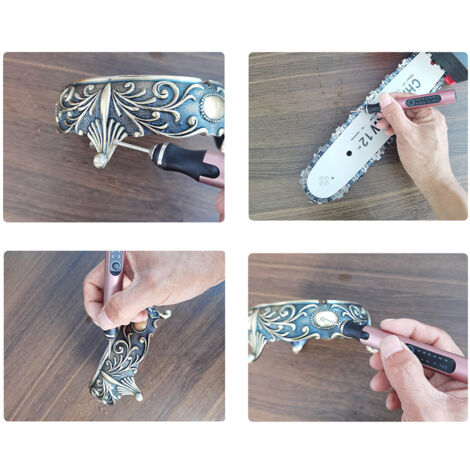 Kit de Meulage Électrique Portable avec Accessoires - Ponceuse Rotative sans Fil et Têtes de Polissage Incluses - Idéal pour Bijoux Artisanat Modélisme-KZQ