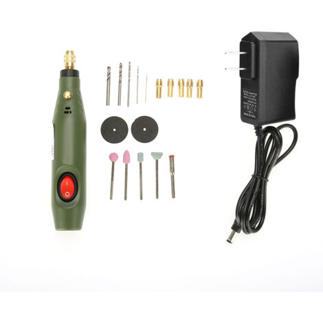 Kit de Mini Perceuse Électrique pour Perçage, Meulage et Polissage (110V, Prise US)