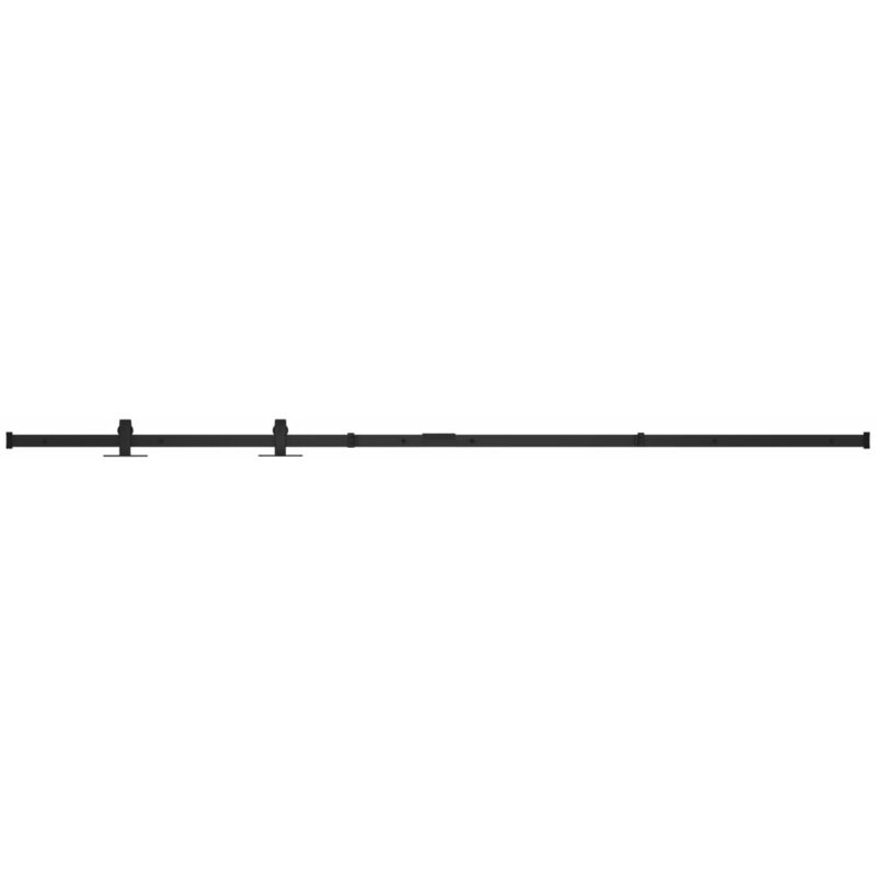 

vidaXL Kit de mini puerta corredera acero carbono 200 cm - Negro