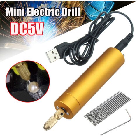 Kit de mini taladro eléctrico manual DC 5V Mini taladro de aluminio para bricolaje