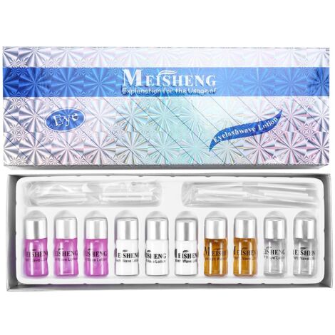 Kit de Mise en Plaques Professionnel pour Cils avec Lotion et Pince à Courber