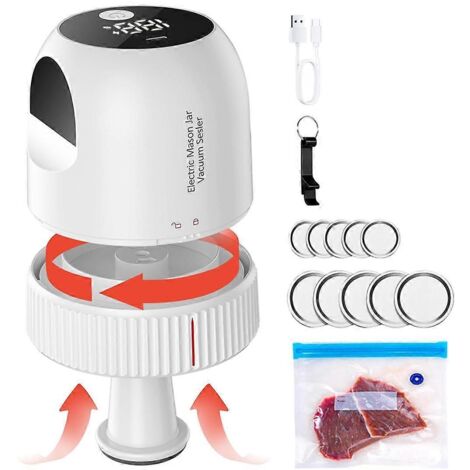 Kit de mise sous vide électrique pour bocaux Mason - pour la conservation des aliments