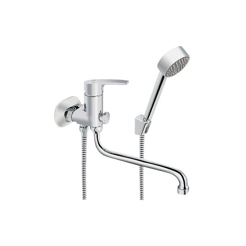 Kit de mitigeur de baignoire Heinrichschulte Alpha 350, chromé, avec douchette manuelle