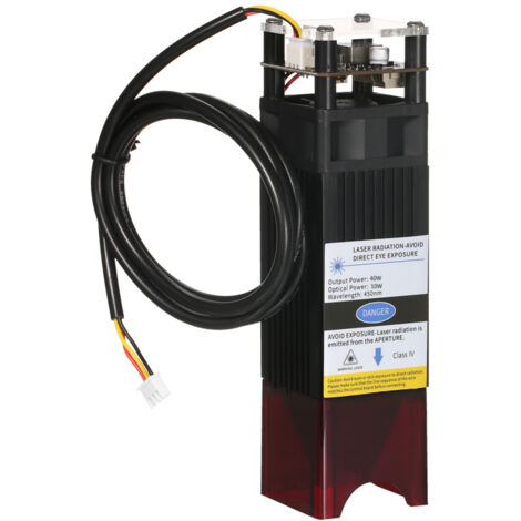 Kit de módulo de grabado de 40 W, potencia óptica de 10 W, enfoque fijo y corte puntual comprimido, compatible con la mayoría de las máquinas de grabado.