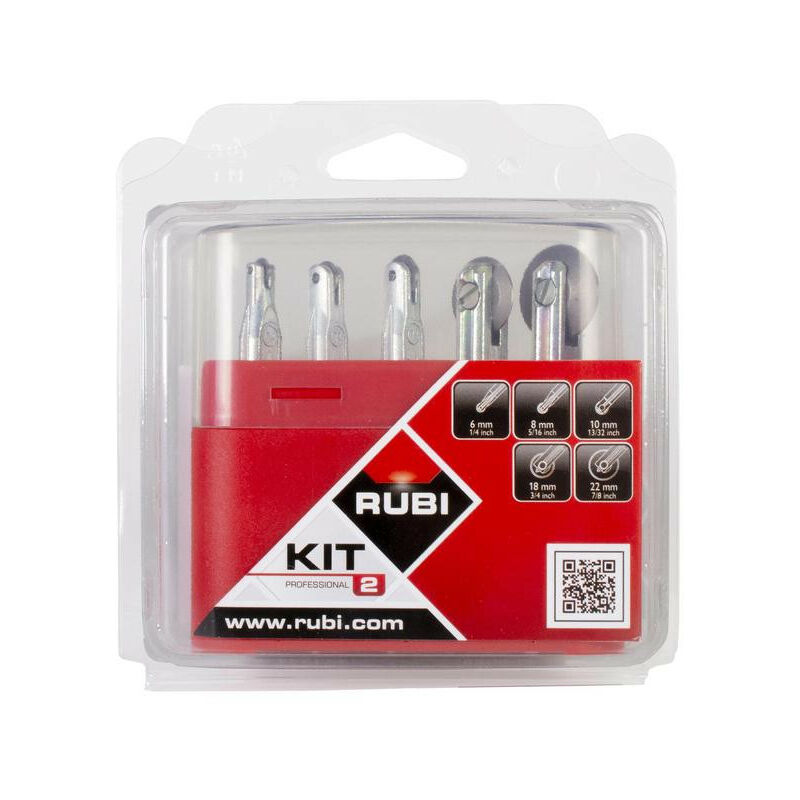 Kit de molettes complètes de 5 diamètres - Rubi
