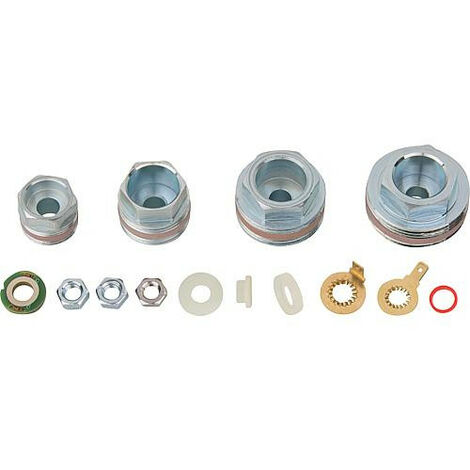 Kit de montage avec accessoires pour reservoir emaille encastre avec manchon a visser