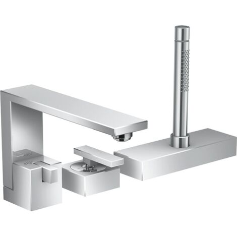Kit de montage complet AXOR EDGE pour mitigeur de baignoire à 3 trous, finition rouge polie